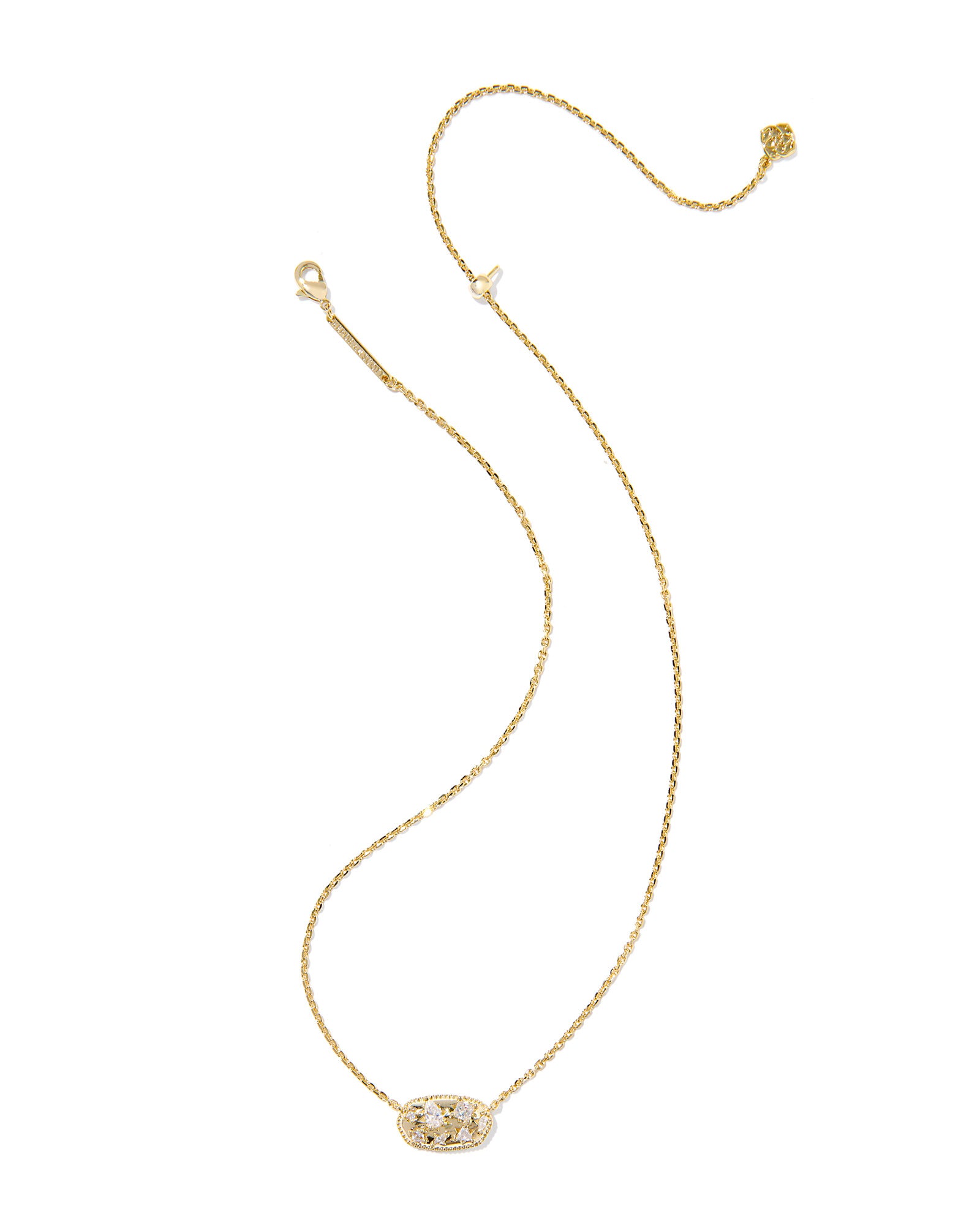 BOUTIQUE KENDRA SCOTT HOLLAND CRYSTAL GOLD SHORT PENDANT NECKLACE 2