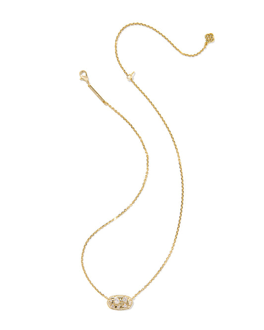 BOUTIQUE KENDRA SCOTT HOLLAND CRYSTAL GOLD SHORT PENDANT NECKLACE 2