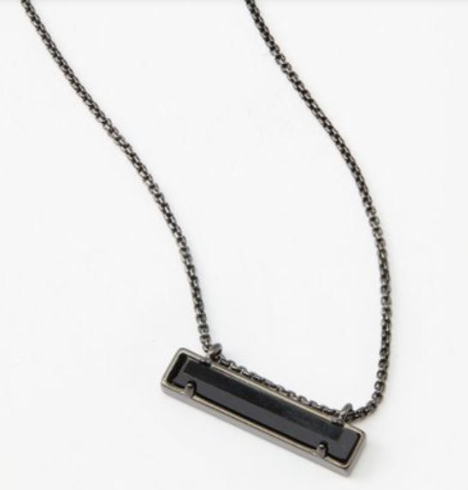 BOUTIQUE KENDRA SCOTT LEANOR NECKLACE GUNMETAL BLACK
