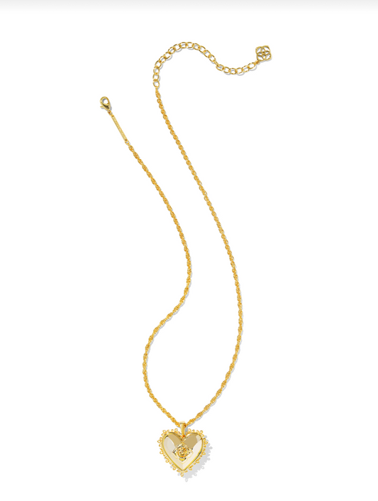 BOUTIQUE KENDRA SCOTT MALLORY ROSE LOCKET NECKLACE GOLD