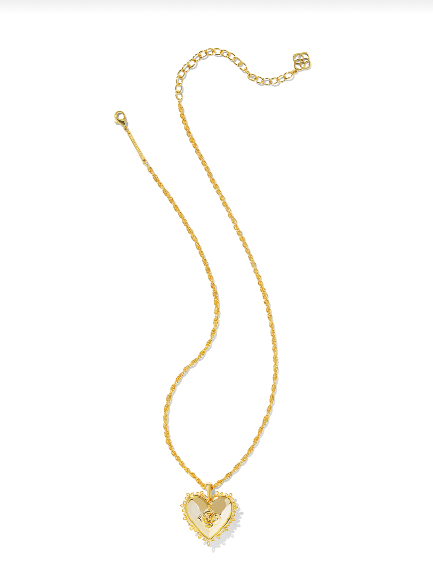 BOUTIQUE KENDRA SCOTT MALLORY ROSE LOCKET NECKLACE GOLD