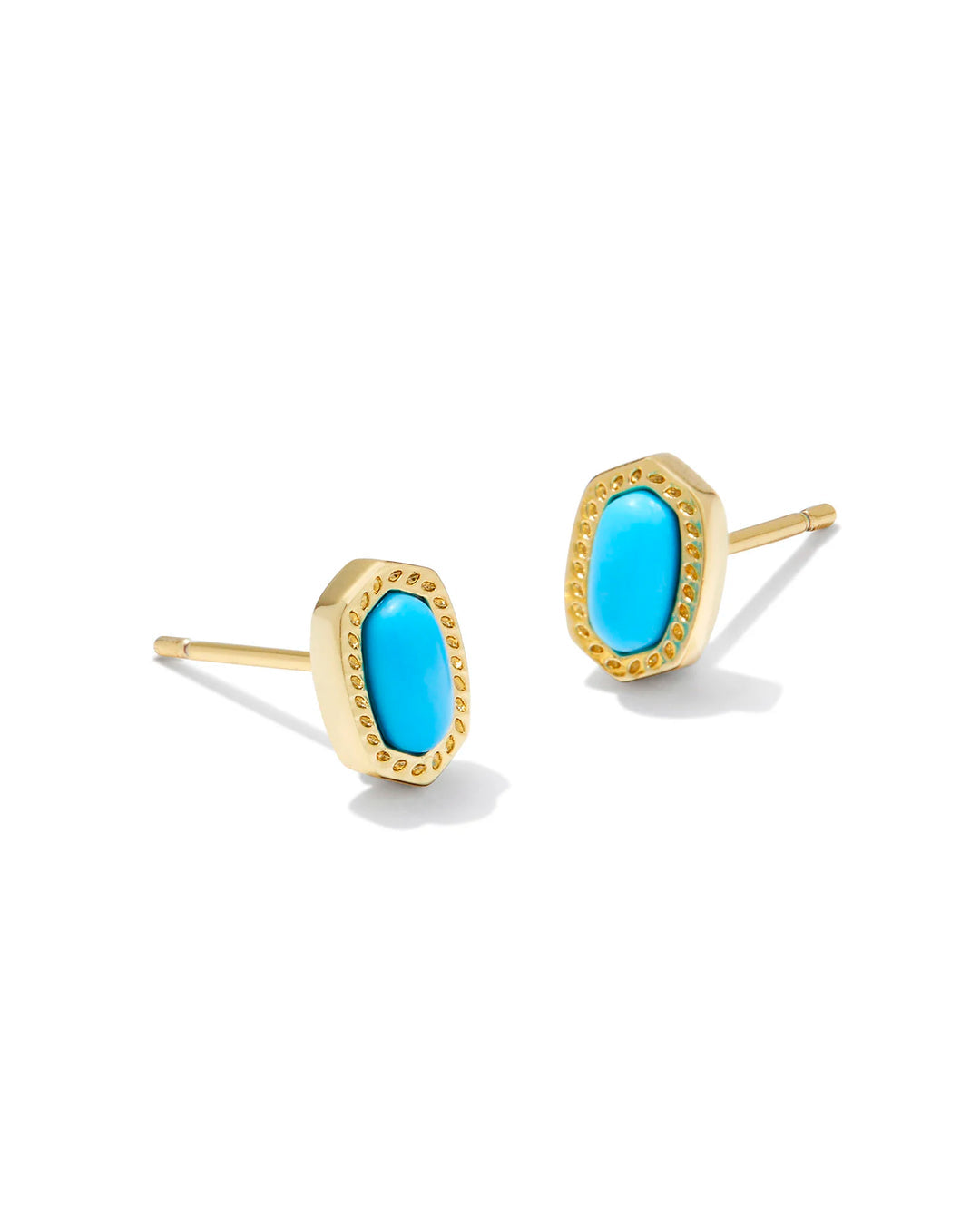 BOUTIQUE KENDRA SCOTT MINI ELLE GOLD STUDS TURQUOISE MAGNESITE
