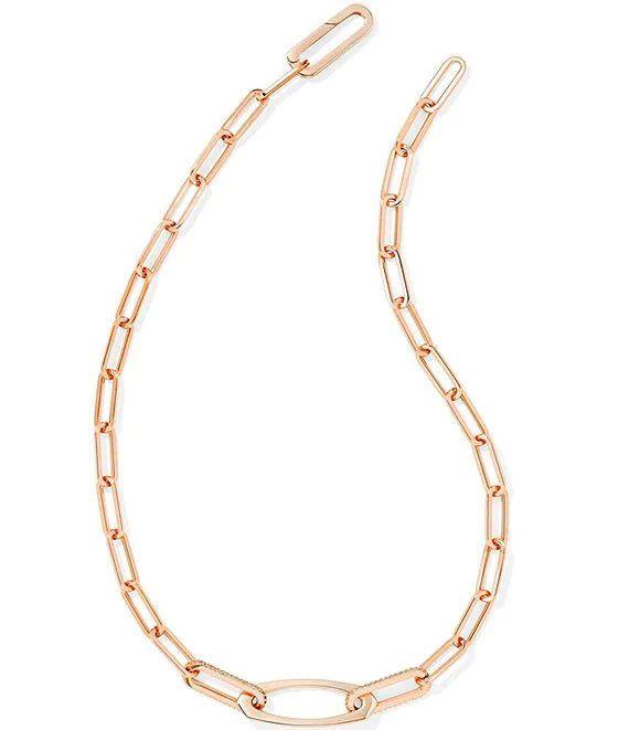 BOUTIQUE KENDRA SCOTT ROSE GOLD ADELINE CHAIN NECKLACE