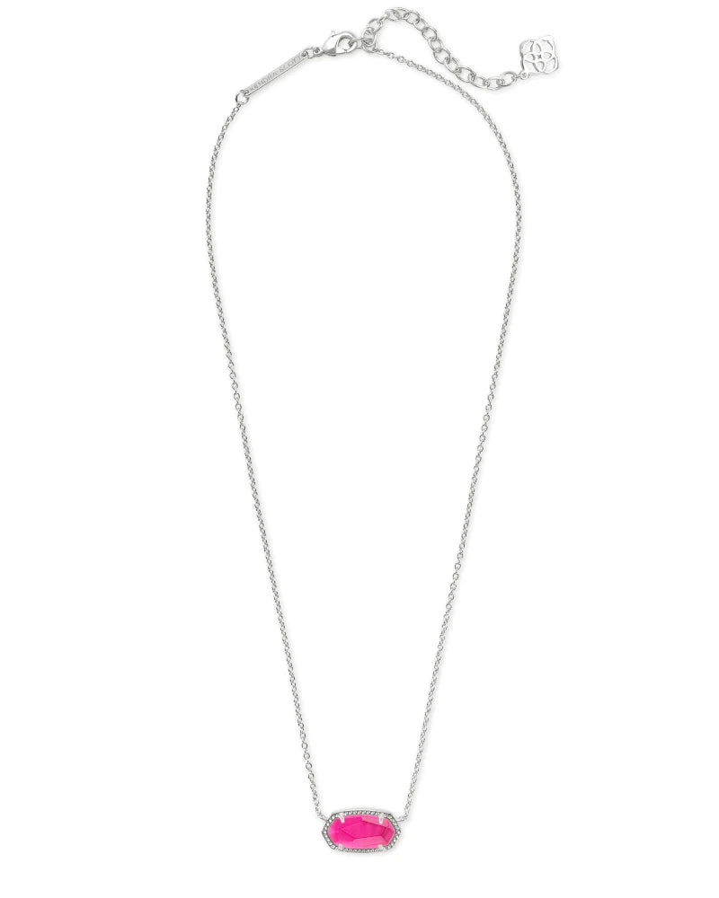 BOUTIQUE KENDRA SCOTT SILVER ELISA SHORT PENDANT NECKLACE AZALEA ILLUSION