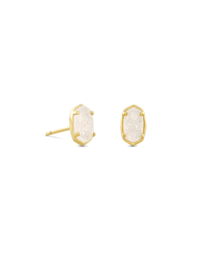 BOUTIQUE KENDRA SCOTT your EMILIE GOLD STUD EARRINGS IRIDESCENT DRUSY