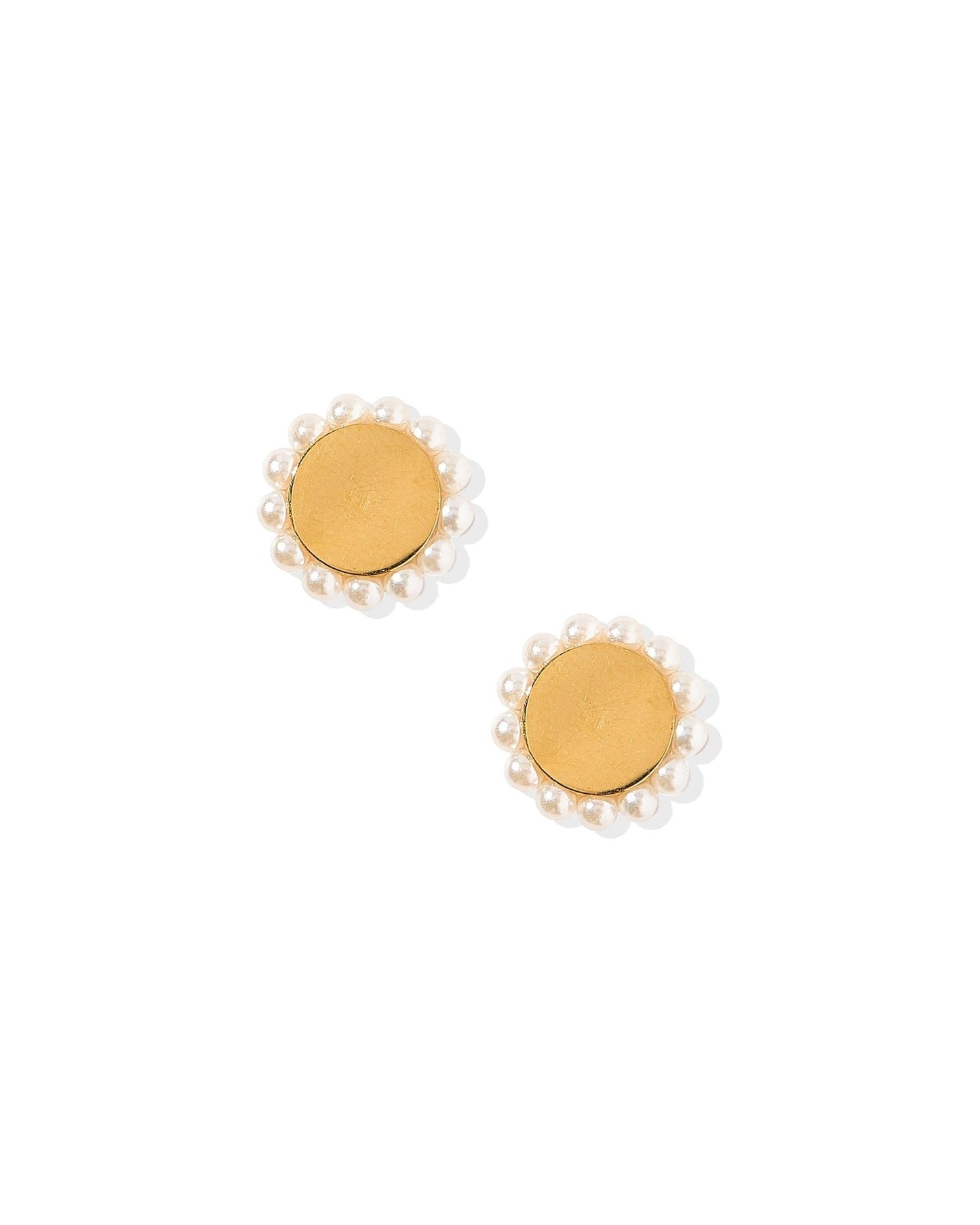 BOUTIQUE LINNY CO ALICE PEARL SCREWBACK STUD EARRINGS 2