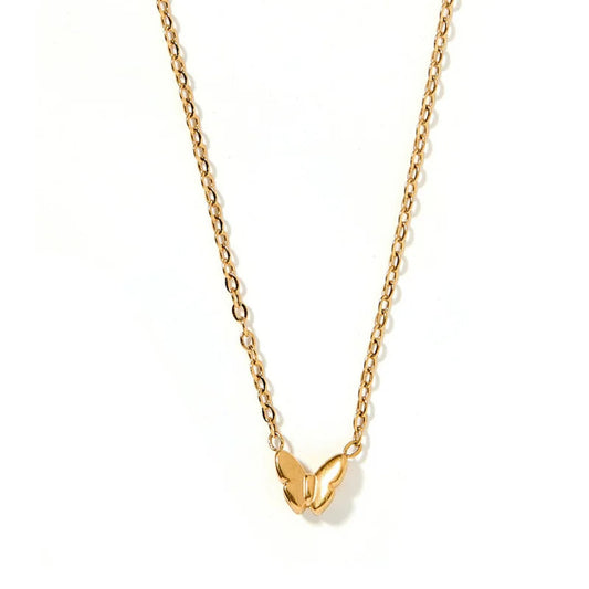 BOUTIQUE LINNY CO GOLD BUTTERFLY NECKLACE BELLA FRONT