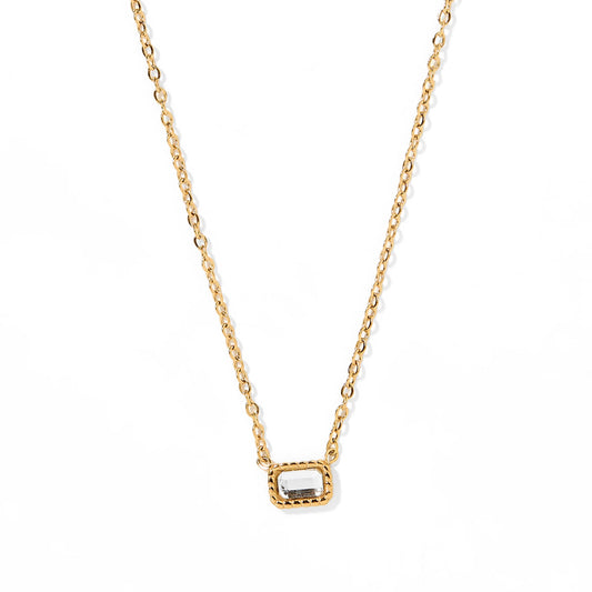 BOUTIQUE LINNY CO GOLD DIAMOND NECKLACE MADISON FRONT