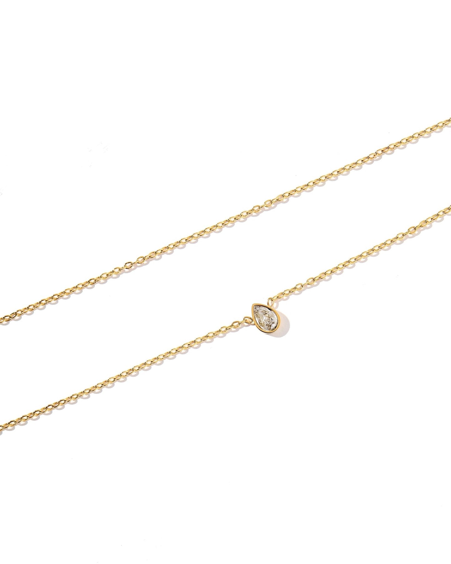 BOUTIQUE LINNY CO PALOMA PEAR DROP GOLD NECKLACE 2