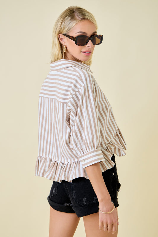 BOUTIQUE LOVE YOU LATTE TOP BACK