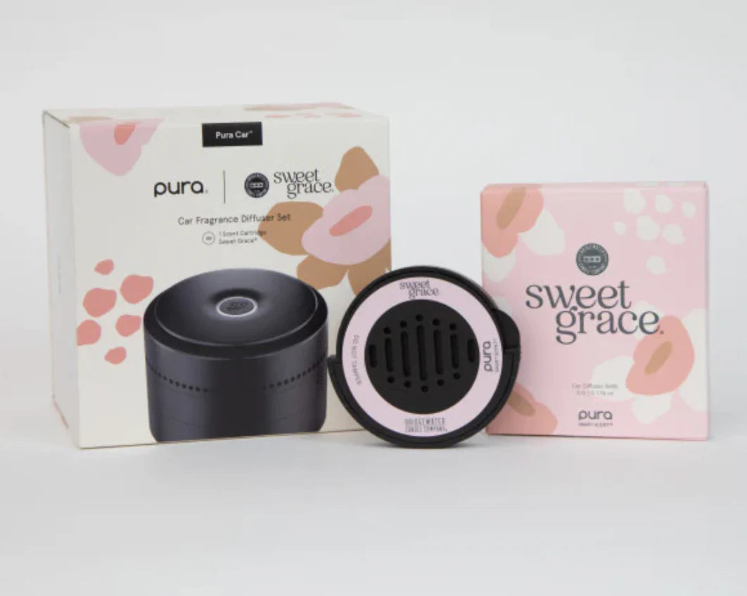 BOUTIQUE PURA + BRIDGEWATER SEET GRACE CAR DIFFUSER