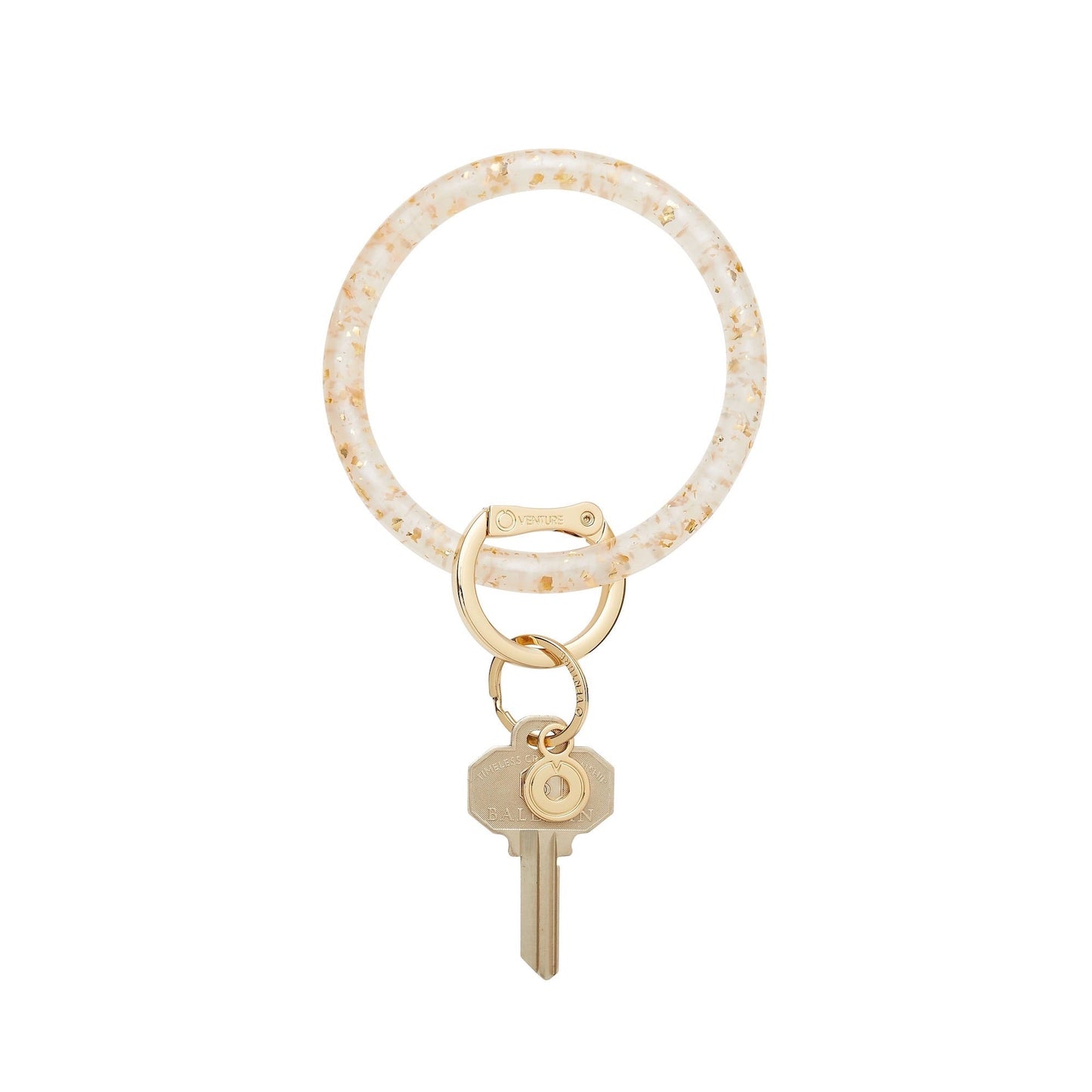 BOUTIQUE RESIN BIG O KEY RING TWENTY FOUR KARAT