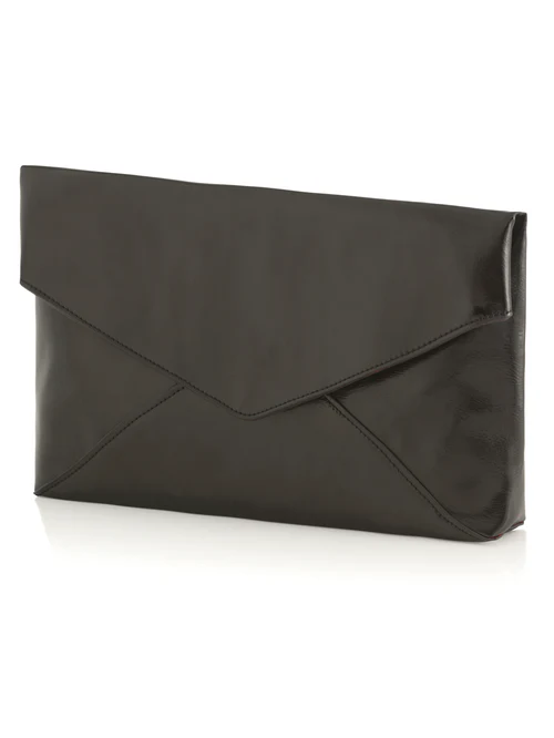 BOUTIQUE SHIRALEAH MADDIE ENVELOPE CLUTCH BLACK