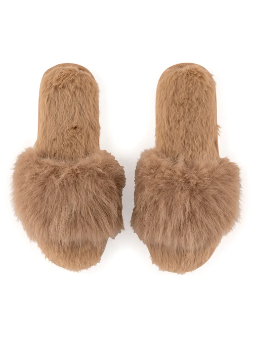 BOUTIQUE SHIRALEAH MAUDE SLIPPERS CAMEL 2