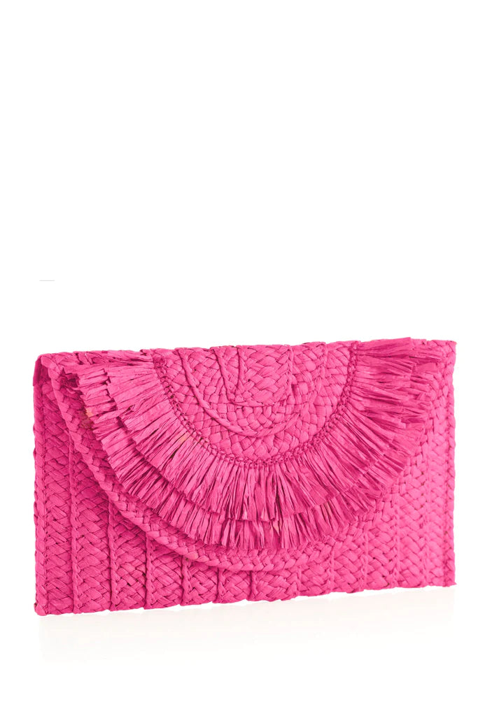 BOUTIQUE SHIRALEAH SARAH CLUTCH FUCHSIA PINK 6