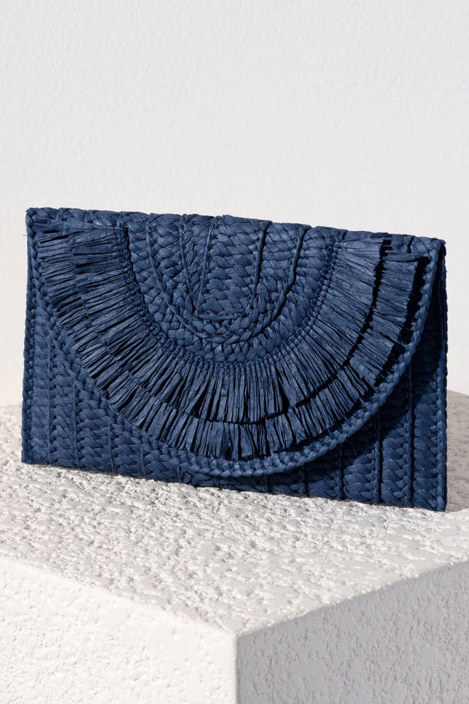 BOUTIQUE SHIRALEAH SARAH CLUTCH NAVY BLUE 4