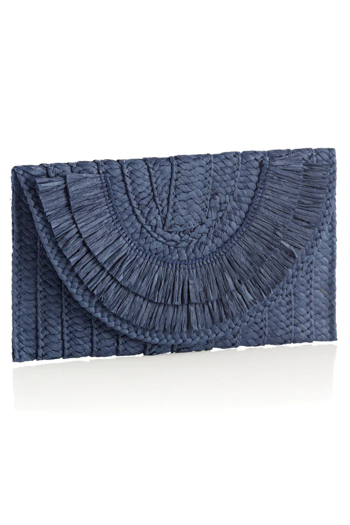 BOUTIQUE SHIRALEAH SARAH CLUTCH NAVY BLUE 5
