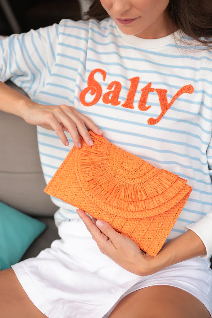 BOUTIQUE SHIRALEAH SARAH CLUTCH ORANGE