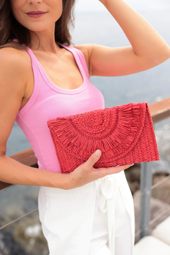 BOUTIQUE SHIRALEAH SARAH CLUTCH RED 2