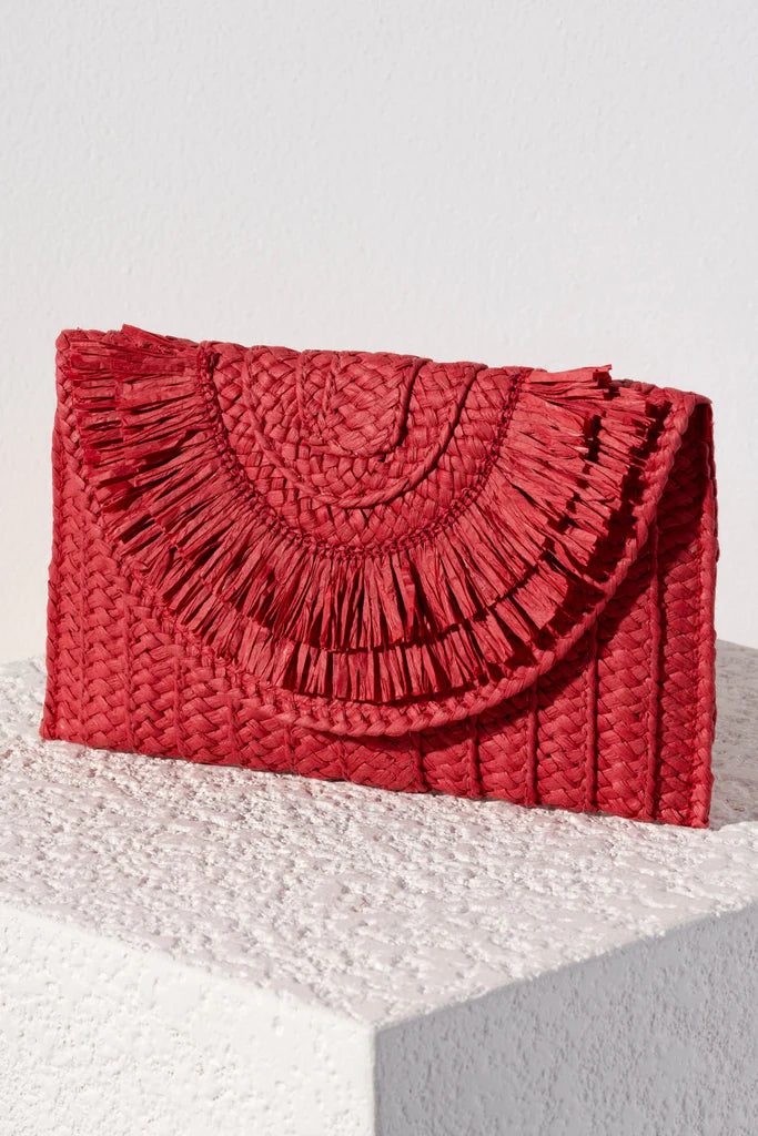 BOUTIQUE SHIRALEAH SARAH CLUTCH RED 3