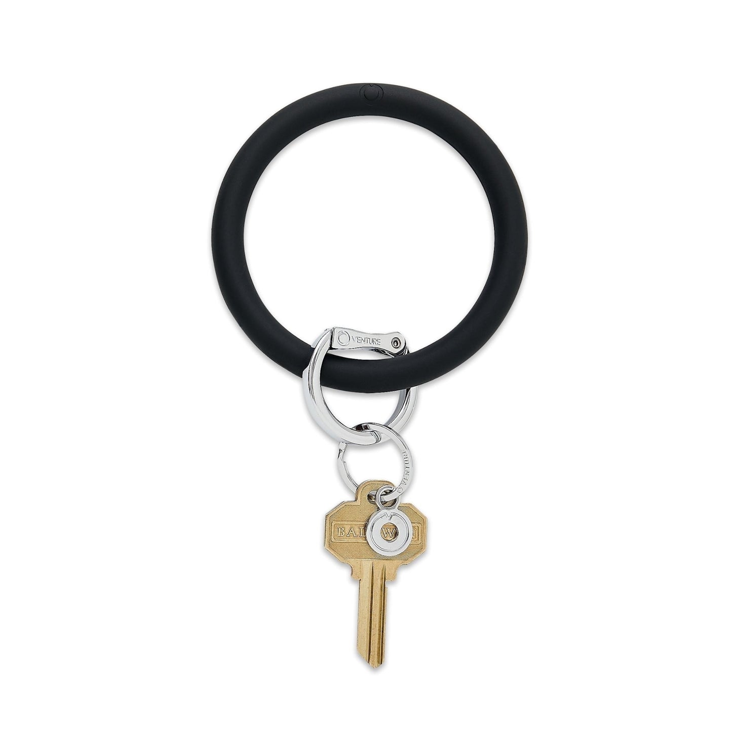 BOUTIQUE SILICONE BIG O KEY RING BACK IN BLACK