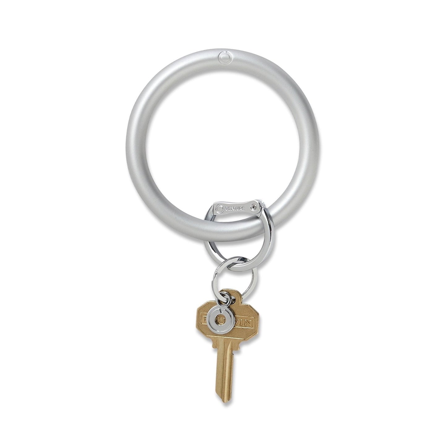 BOUTIQUE SILICONE BIG O KEY RING SOLID QUICK SILVER