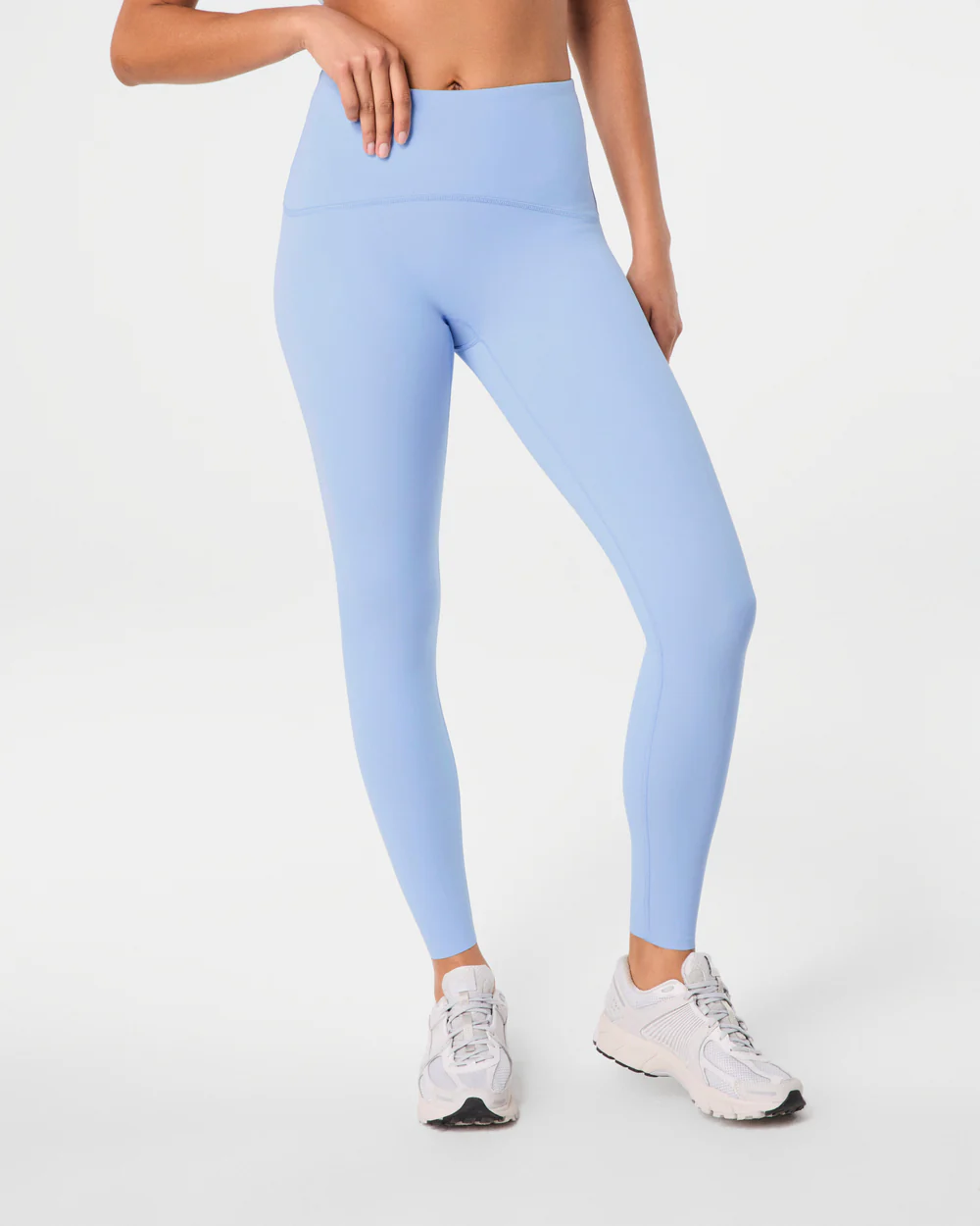 BOUTIQUE SPANXSHAPE BOOTY BOOST 7/8 LEGGINGS HYDRANGEA BLUE FRONT