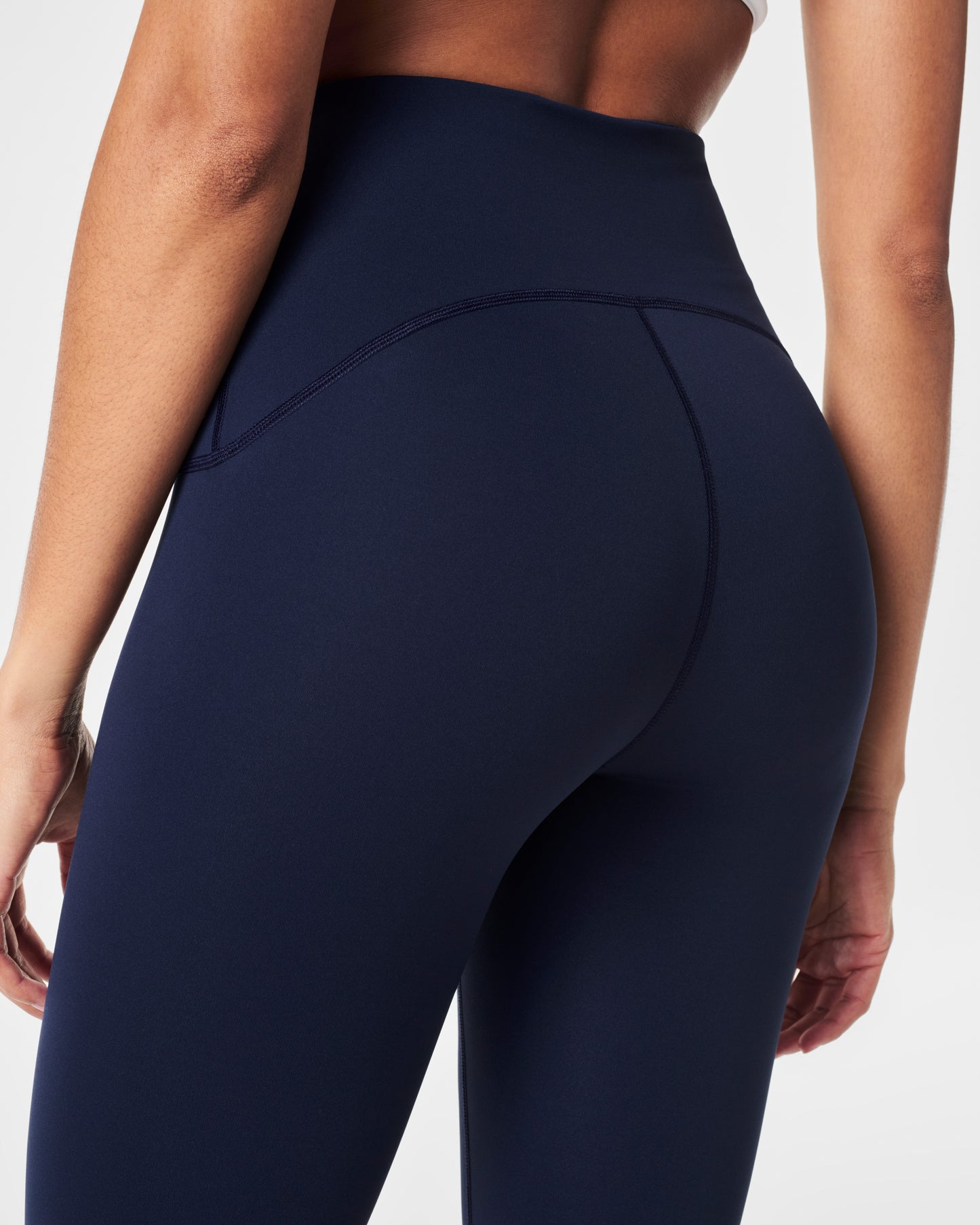BOUTIQUE SPANXSHAPE BOOTY BOOST 7/8 LEGGINGS TIMELESS NAVY BACK