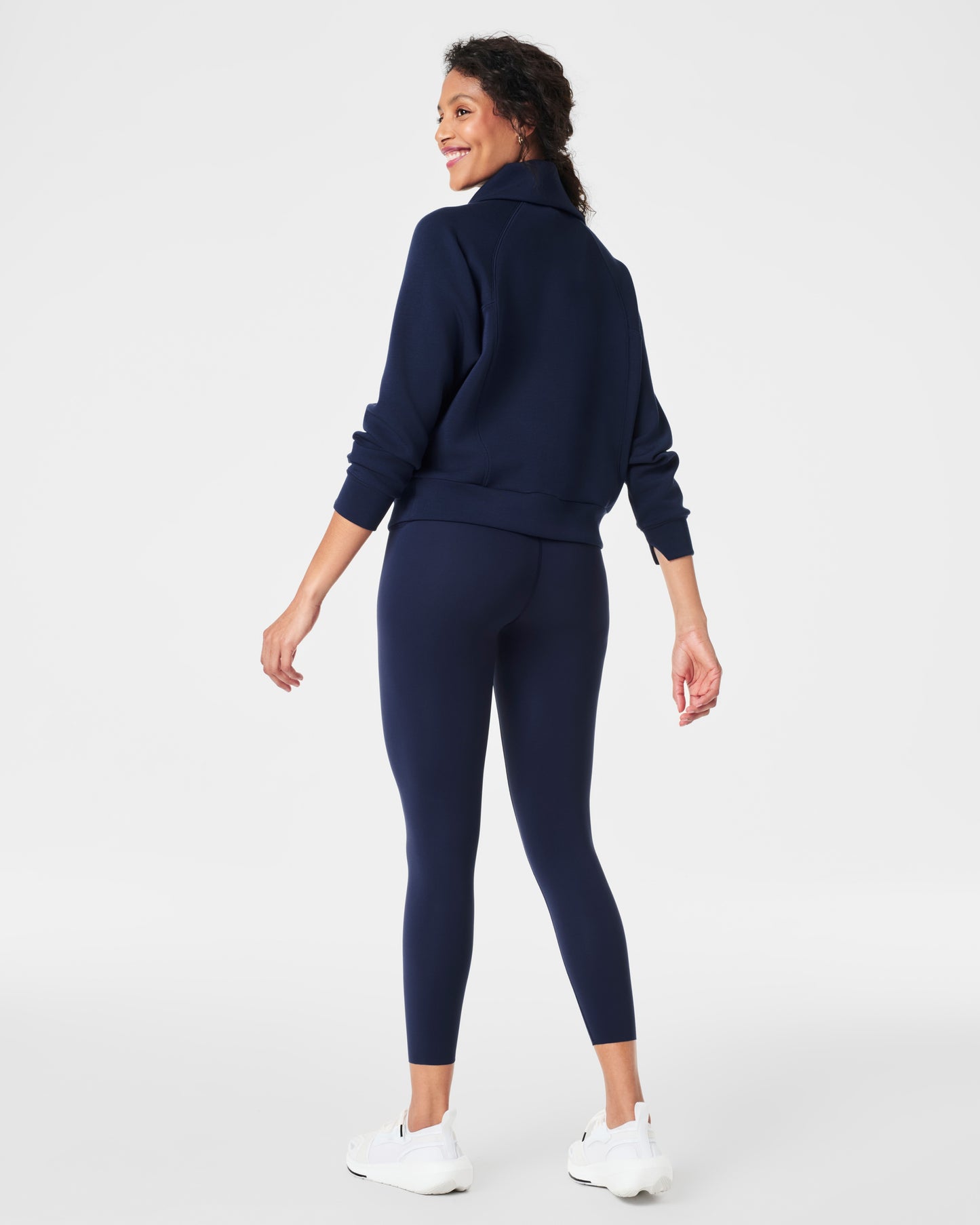 BOUTIQUE SPANXSHAPE BOOTY BOOST 7/8 LEGGINGS TIMELESS NAVY BACK 3