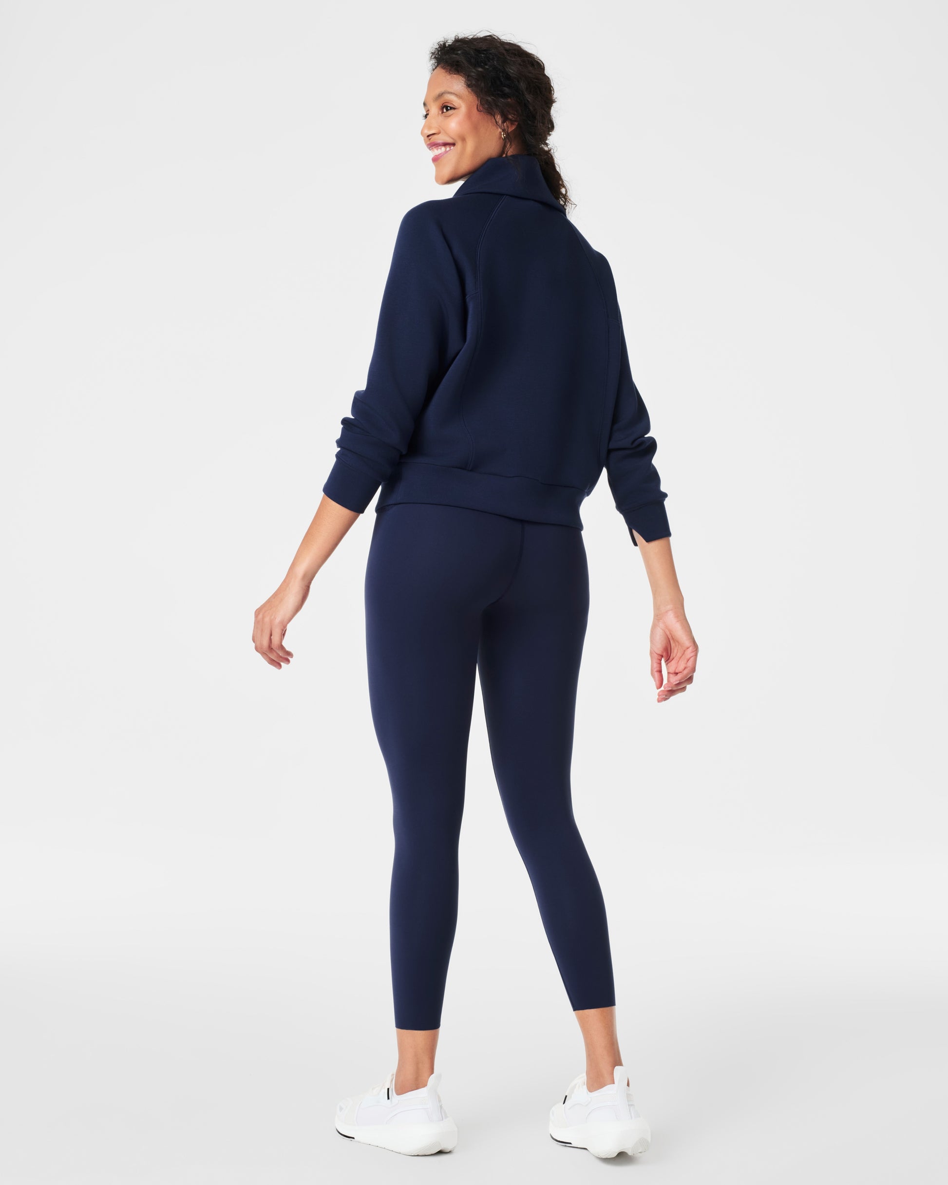 BOUTIQUE SPANXSHAPE BOOTY BOOST 7/8 LEGGINGS TIMELESS NAVY BACK 3