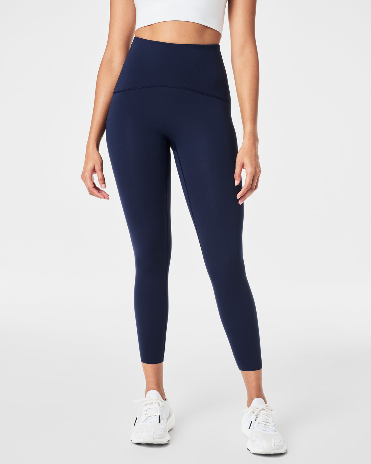 BOUTIQUE SPANXSHAPE BOOTY BOOST 7/8 LEGGINGS TIMELESS NAVY FRONT 2