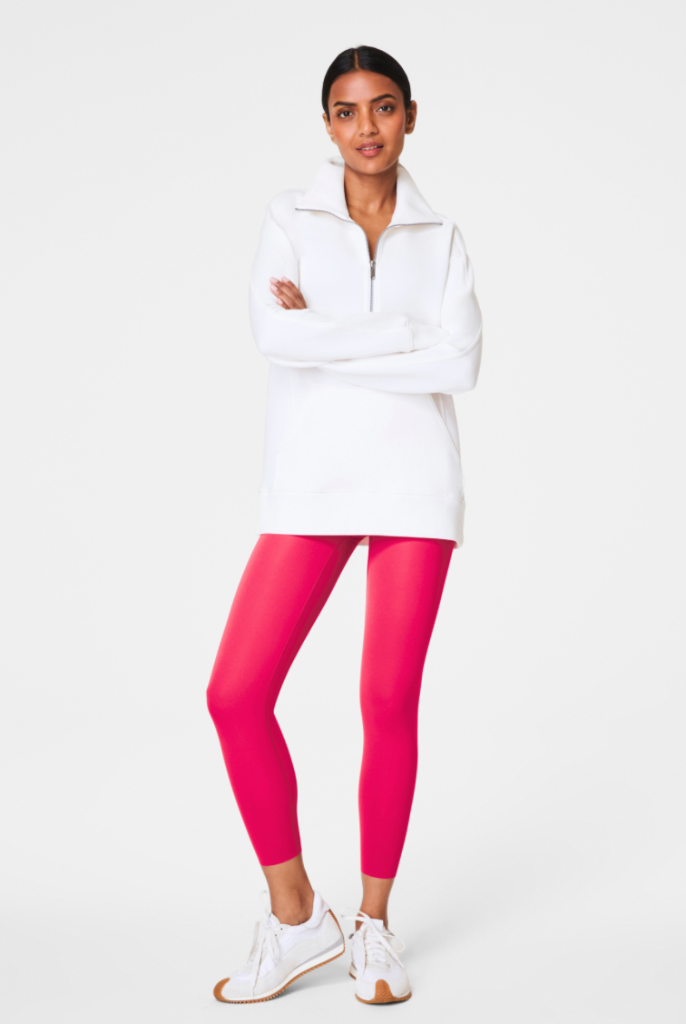 BOUTIQUE SPANXSHAPE BOOTY BOOST 7/8 LEGGINGS TULIP PINK FRONT 2