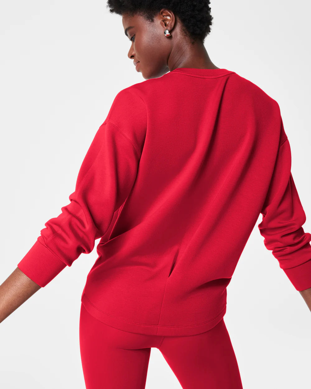 BOUTIQUE SPANX AIRESSENTIALS CREWNECK SPANX RED BACK 3