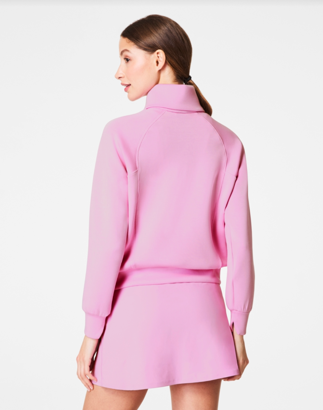 BOUTIQUE SPANX AIRESSENTIALS HALF ZIP BACK PETUNIA