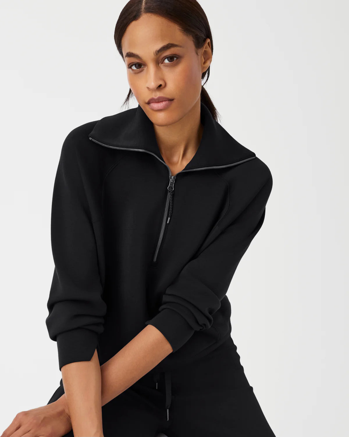 BOUTIQUE SPANX® AIRESSENTIALS HALF ZIP VERY BACK FRONT