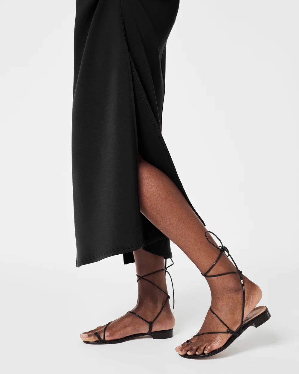 BOUTIQUE SPANX AIRESSENTIALS MAXI DRESS BLACK SIDE