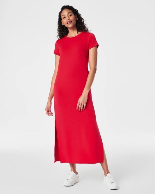 BOUTIQUE SPANX AIRESSENTIALS MAXI DRESS SPANX RED FRONT