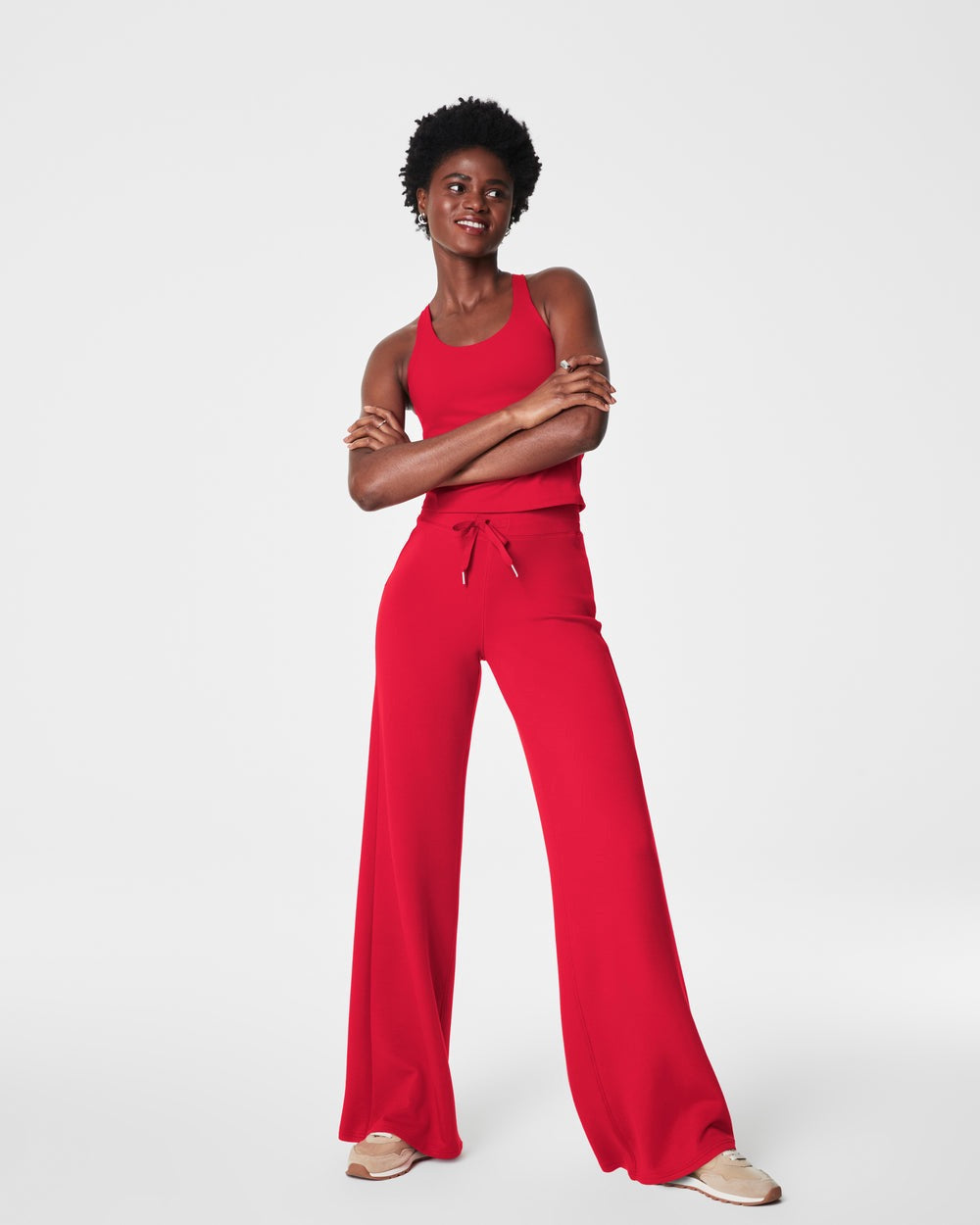 BOUTIQUE SPANX AIRESSENTIALS WIDE LEG PANT FRONT 3 SPANX RED