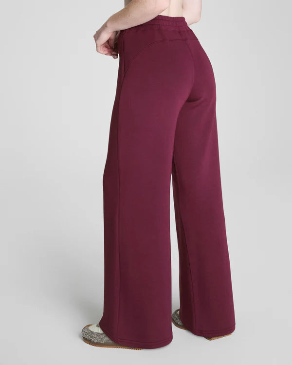 BOUTIQUE SPANX AIRESSENTIALS WIDE LEG PANT PLUM BERRY BACK