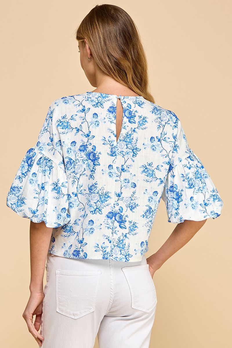 FLORAL PRINTED BOXY TOP