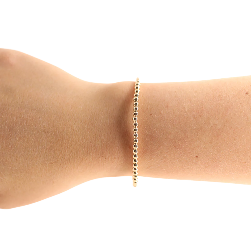 BEADED BLONDES 3mm Gold Bracelet