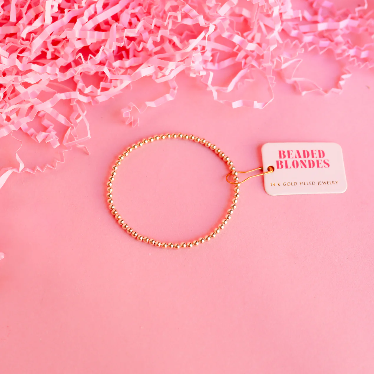BEADED BLONDES 3mm Gold Bracelet