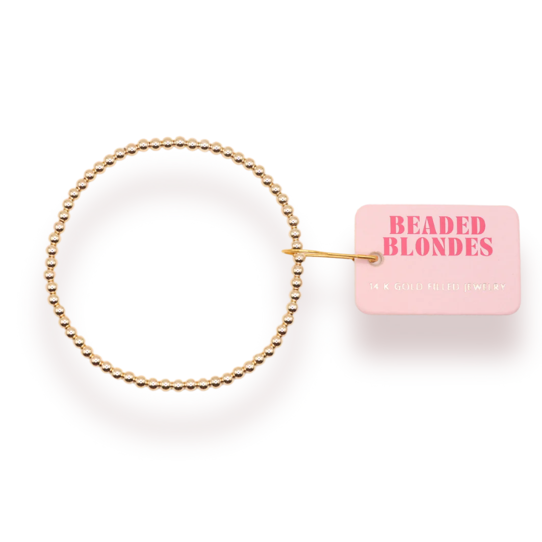 BEADED BLONDES 3mm Gold Bracelet