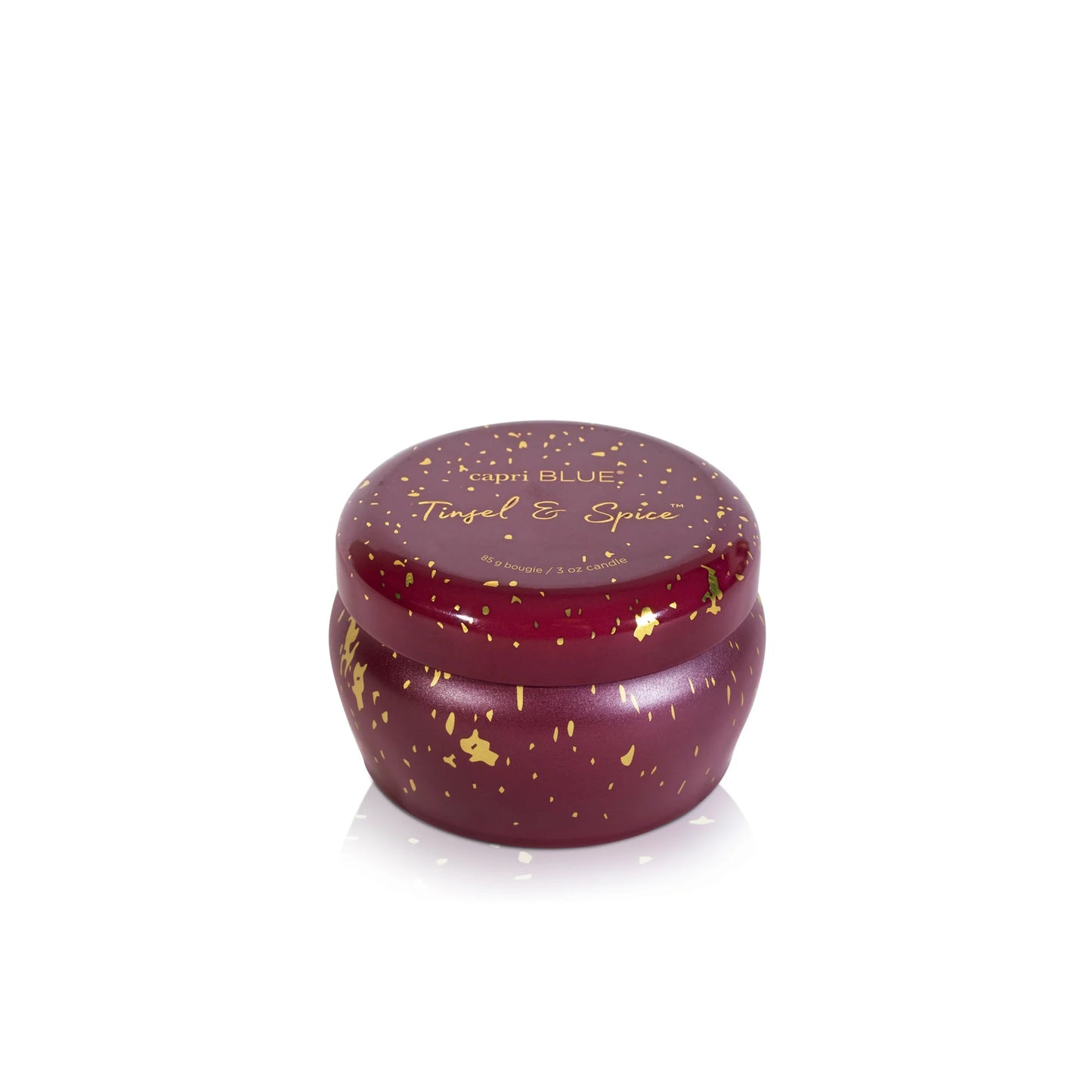 CAPRI BLUE Glimmer Mini Tin Candle - Tinsel & Spice
