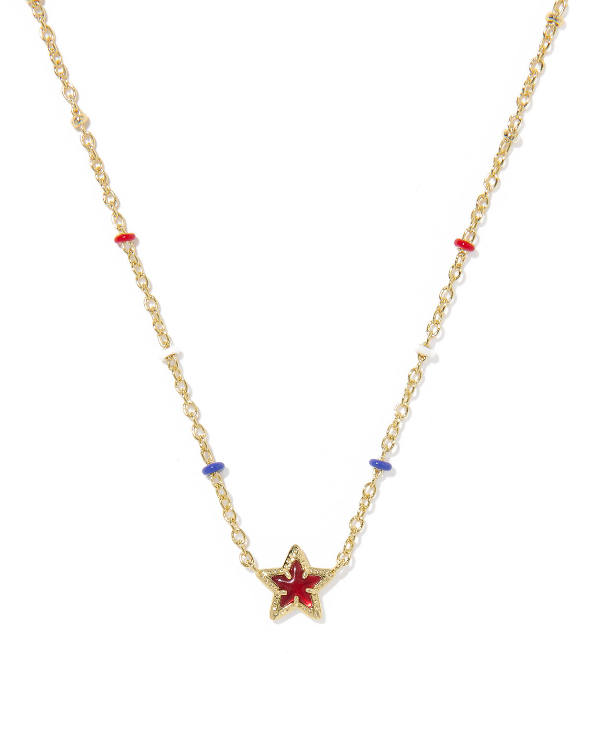 Kendra Scott gold red star pendant necklace