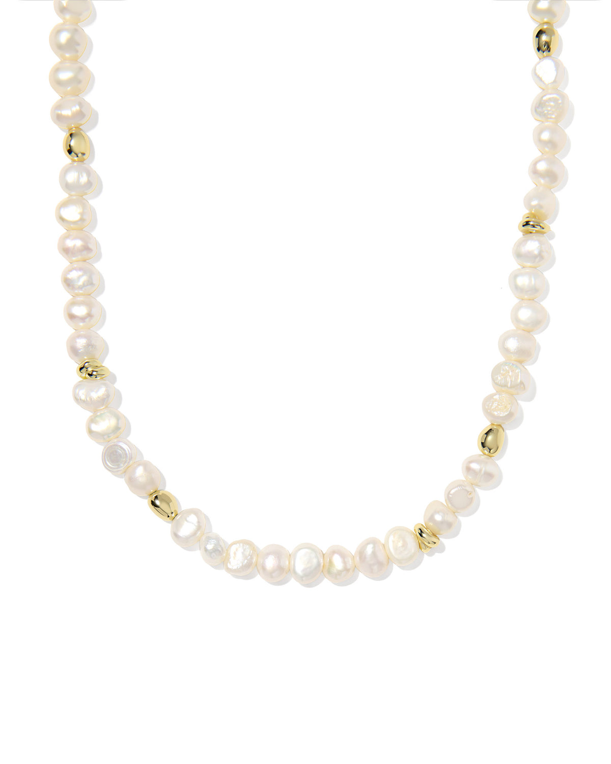 Kendra Scott pearl and gold bead necklace