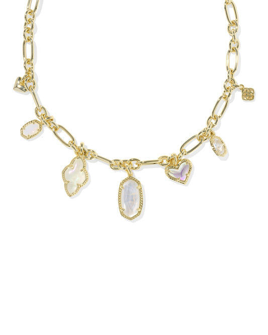 KENDRA SCOTT Icon Gold Charm Necklace in Neutral Mix