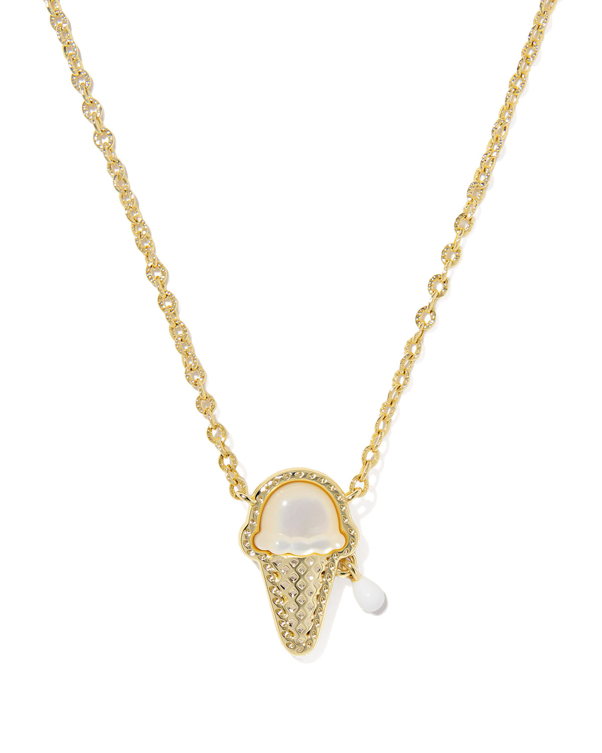 Kendra Scott white ice cream cone pendant necklace