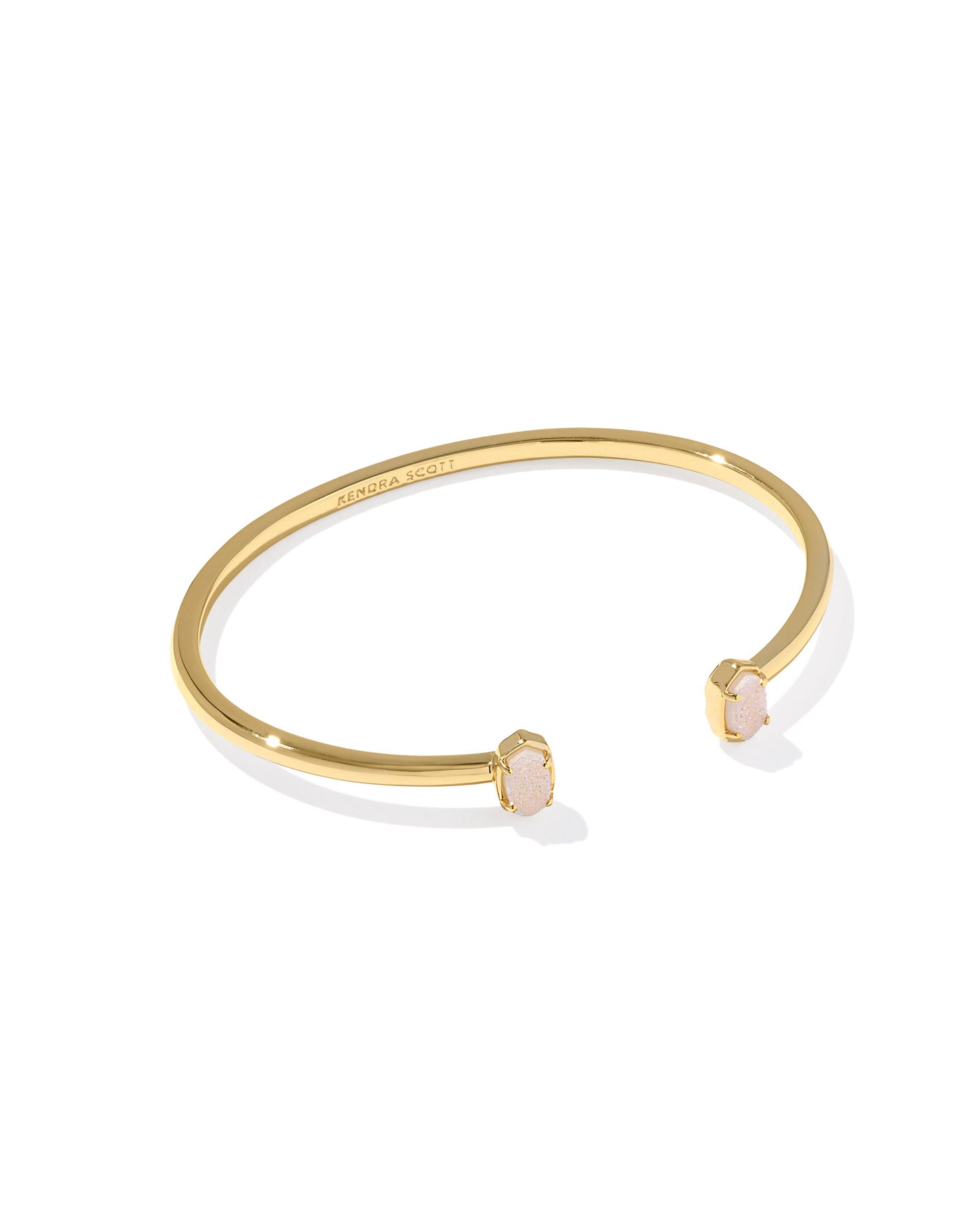 KENDRA SCOTT Emilie Gold Cuff Bracelet in Iridescent Drusy