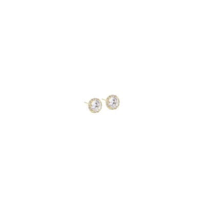 MARLYN SCHIFF Gold Diamond Halo Studs